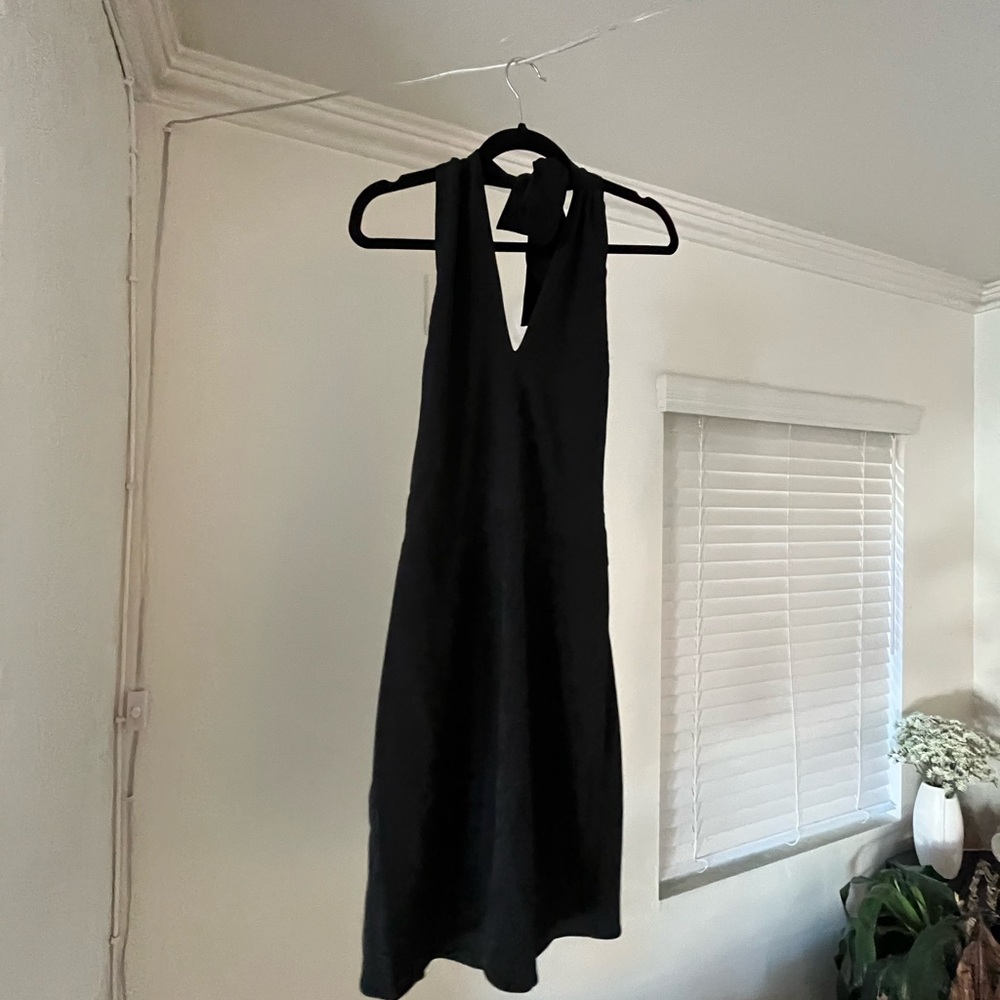 Abercrombie & Fitch Black Low back Halter Dress, size small